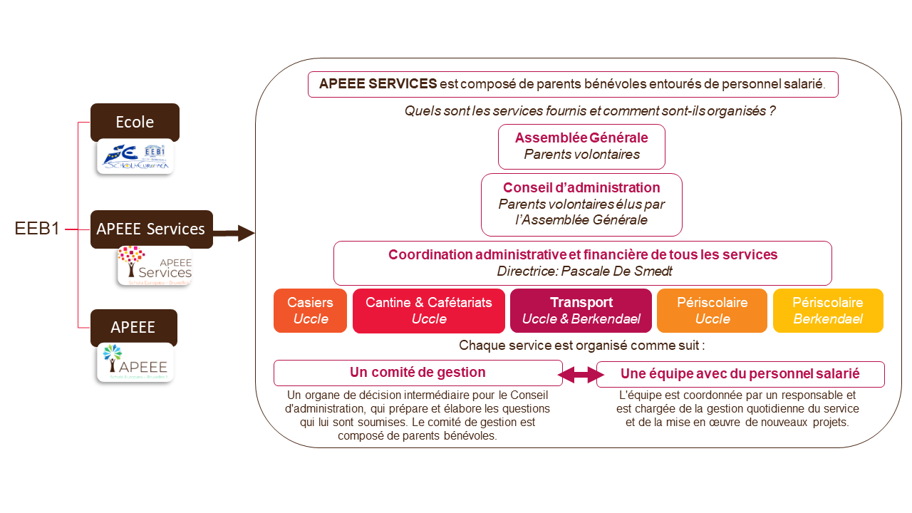 Organigramme ASBL APEEE Services