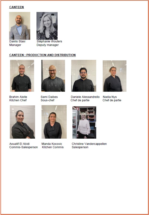 organisational chart canteen