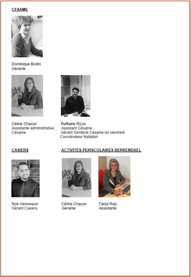 Organigramme périscolaire
